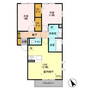 ファンディーナ302号室 間取