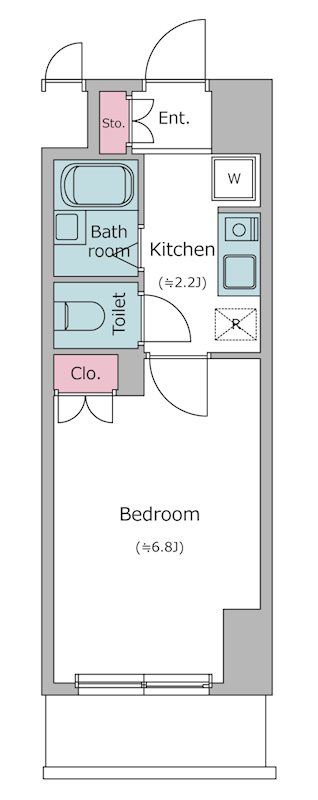 レジディア木場2階 間取