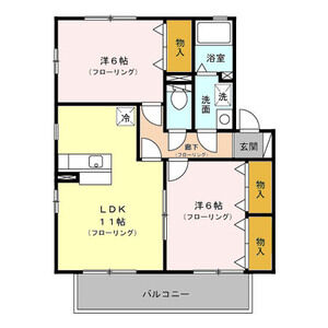 ピーチガーデン202号室 間取