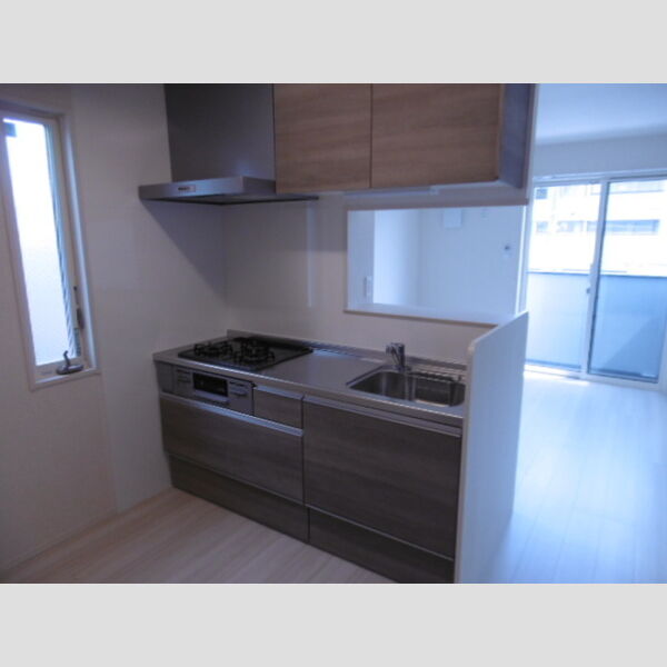 ラ・ヴェール石神井公園　B棟 三口ガスコンログリル付きシステムキッチン