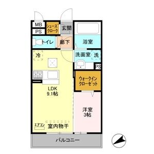 Tip Top Masuko102号室 間取