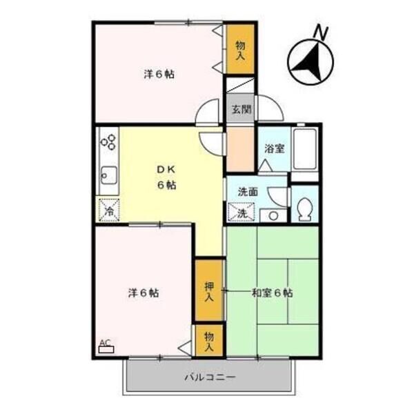 クレセントハイム105号室 間取図