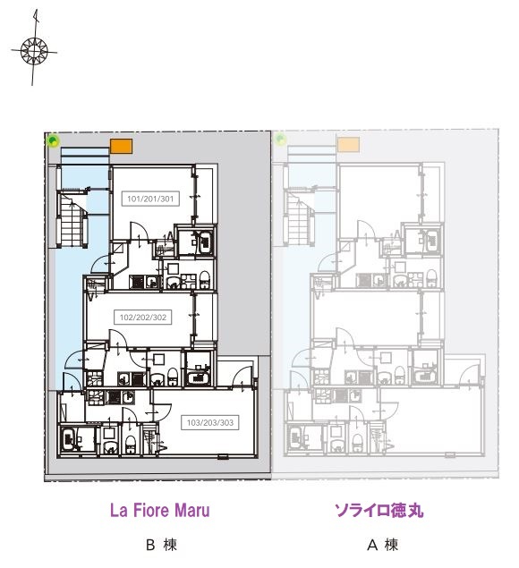 Ｌａ　Ｆｉｏｒｅ　Ｍａｒｕ3階 部屋その他