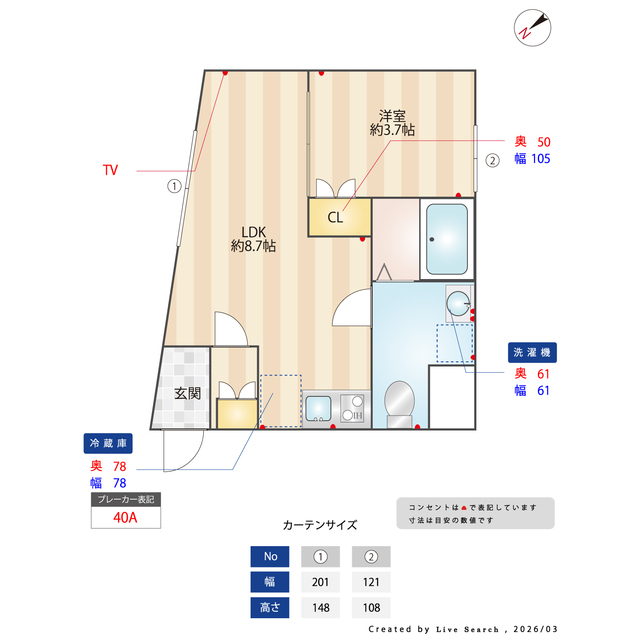 プラス新宿0402号室 内観
