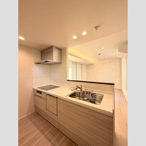 フレジア302号室 カウンターキッチンでコミュニケーションも広がる♪食洗器・IHクッキングヒーター♪