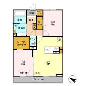 テラス市川高谷303号室 間取