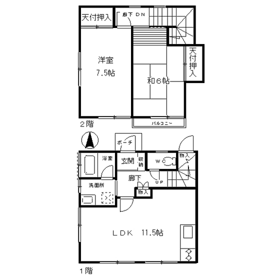 カーサＳ・Ｋ0102号室 間取