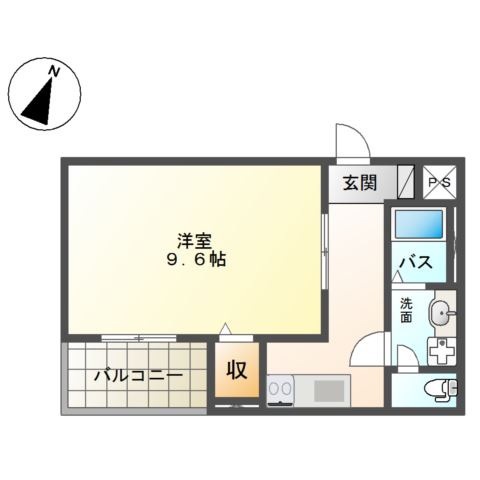 ＧｒａｎｄｙⅢ00302号室 間取
