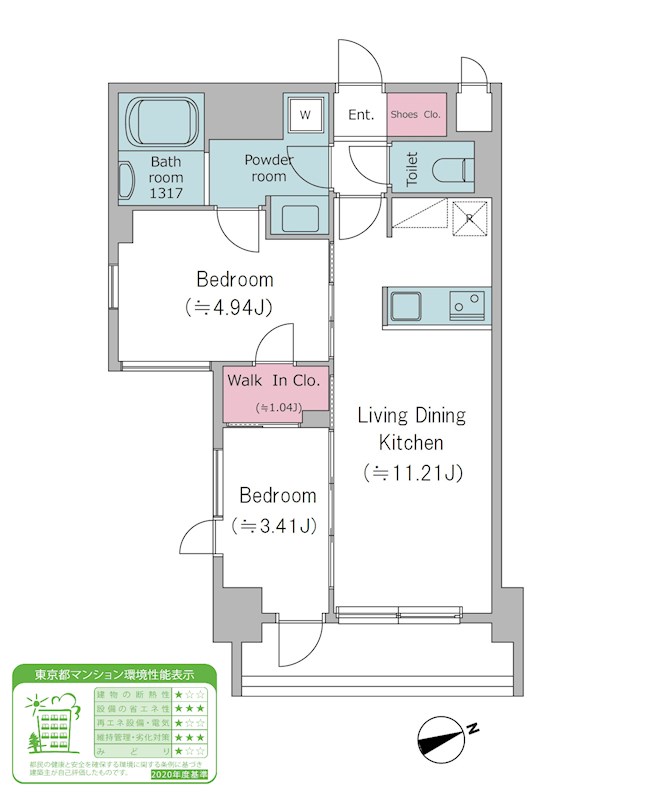 ドゥーエ西馬込Ⅱ8階 間取