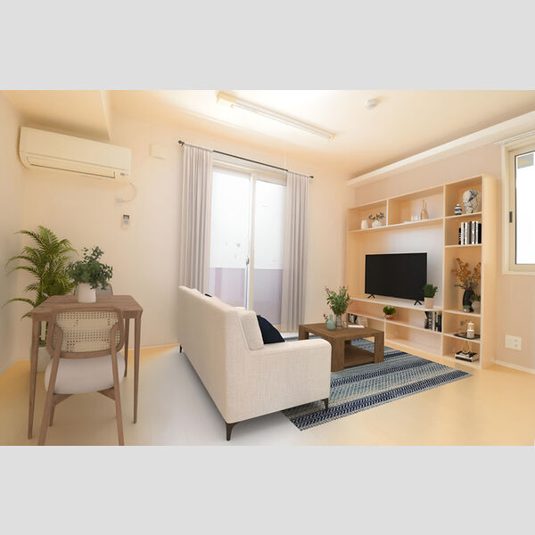 スクエア レイク リビングダイニングルーム