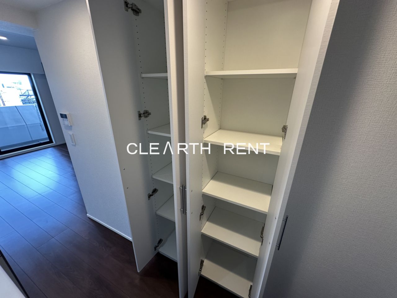 プラシア蒲田 ＴＨＥ ＧＲＡＮＤ ＲＥＳＩＤＥＮＣＥ5階 キッチン後ろの収納スペース