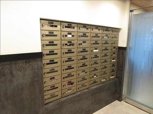 ライオンズヒルズ松戸1階 集合郵便受　※2025年12月撮影