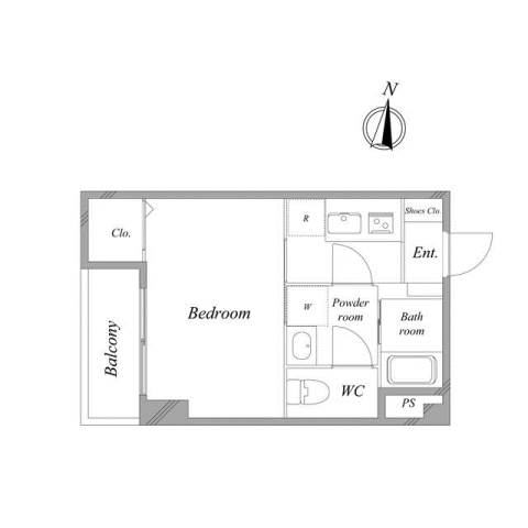 ゲートフィールド練馬2階 １Ｋタイプです。