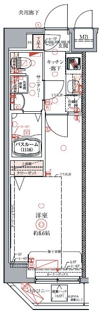 クレヴィスタ豊洲ベイサイド5階 間取