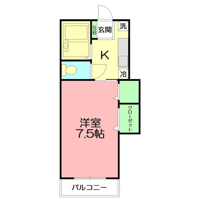 グランデ104号室 間取