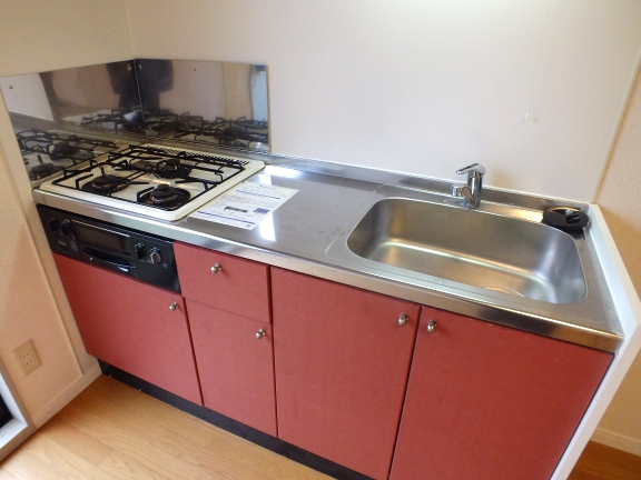 レオパレスミカドＡ ３口ガスコンロ