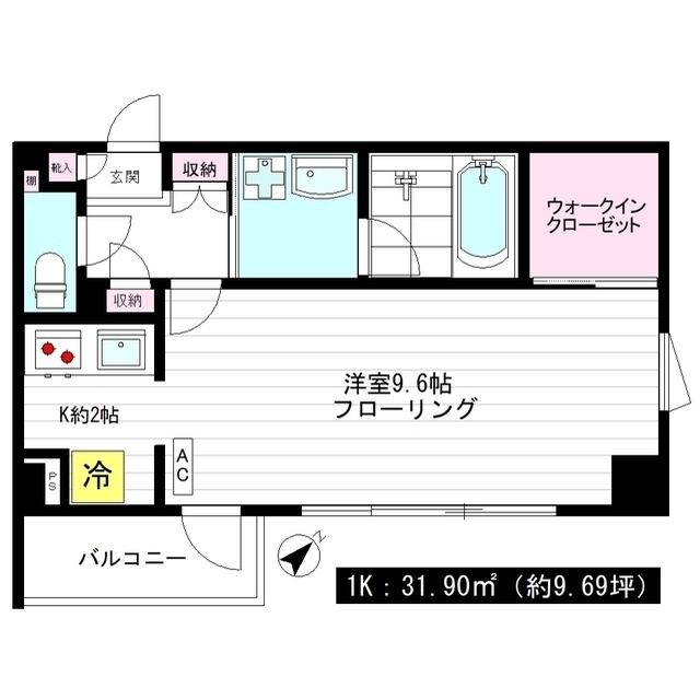 ザ･クレイン402号室 間取