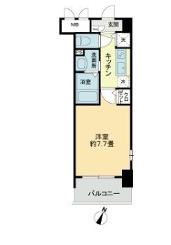 フェリース横濱7階 間取