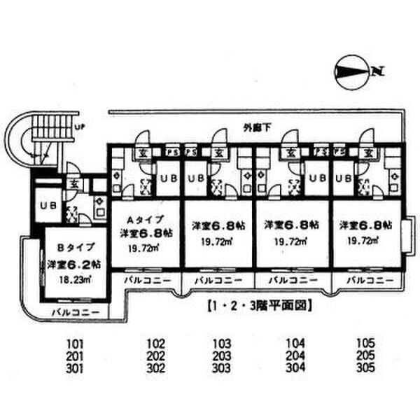 駒宮ハイツ302号室 null