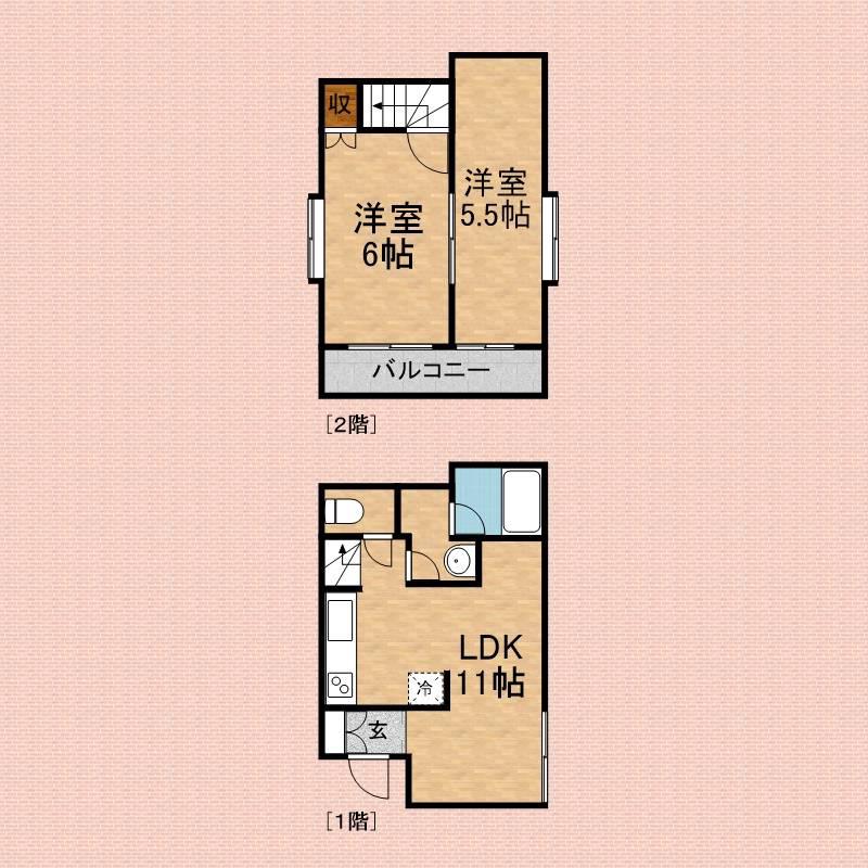 川越市木野目貸家 間取