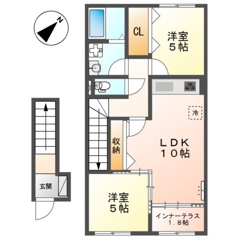 エクセレントＹＫⅡ202号室 間取