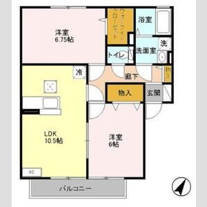 ラディアント103号室 間取