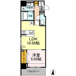 ポラリス菊川603号室 間取