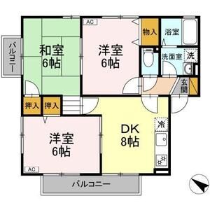 シャルマン上山201号室 間取