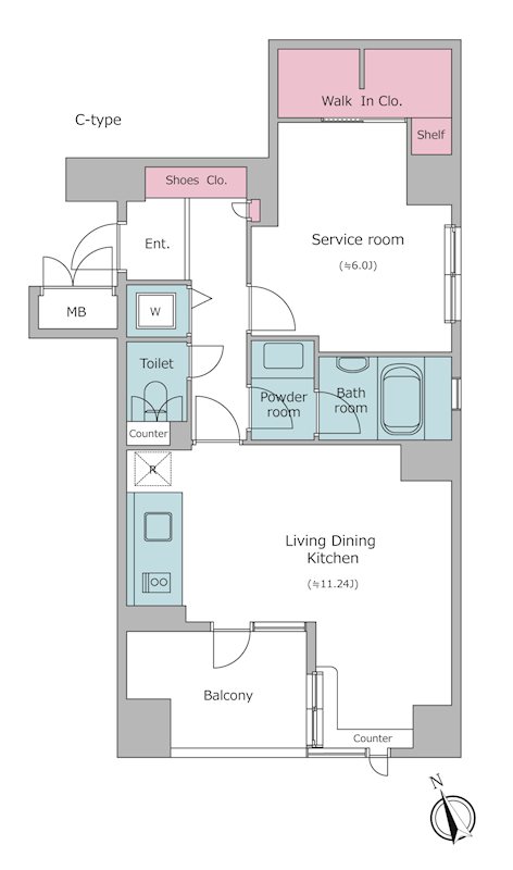 レジディア文京湯島4階 間取