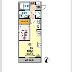 メルヴェーユ八潮中央　B306号室 間取