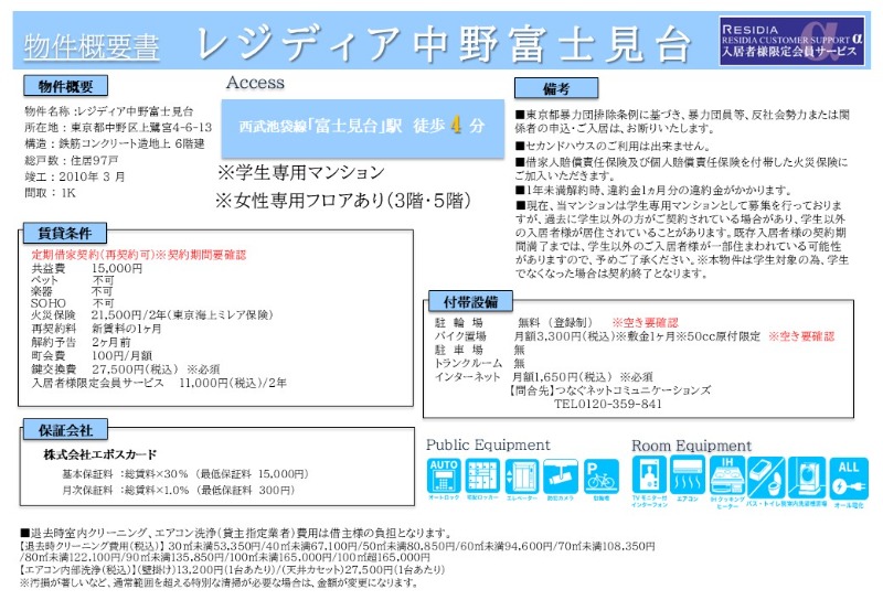 レジディア中野富士見台2階 部屋その他