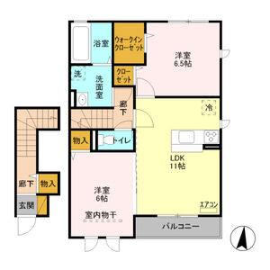 ベルクリア城南　B202号室 間取