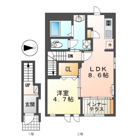 コンフォート　Ｗ203号室 間取
