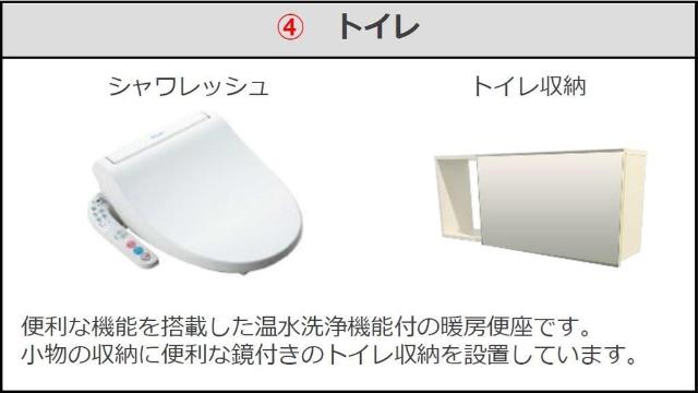 仮称）鎌ヶ谷市右京塚新築アパート シャワー付トイレ（イメージ）