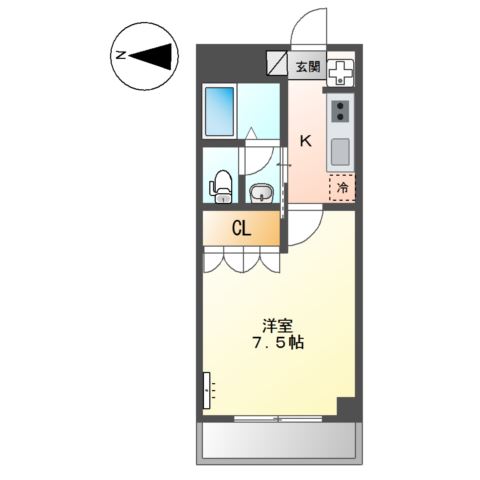 コンフォース光101号室 間取