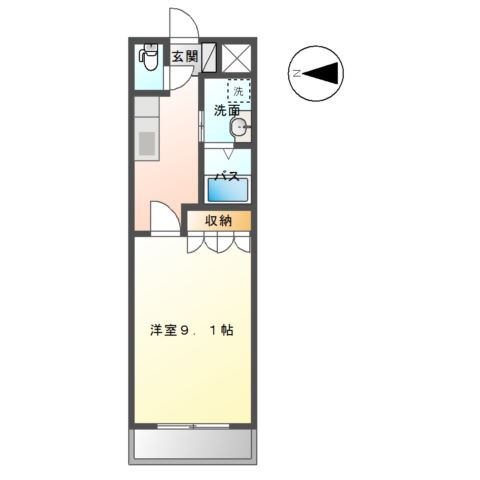 ＡＱＵＡ　ＢＬＯＷ（アクアブロー）101号室 間取