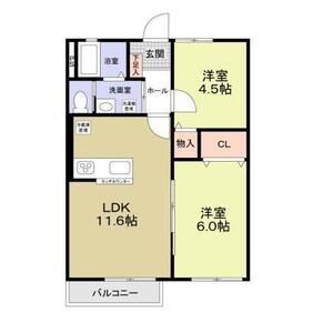 グリーンハイツU203号室 間取