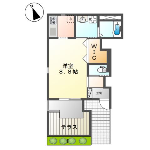 ラ・パーチェ101号室 間取