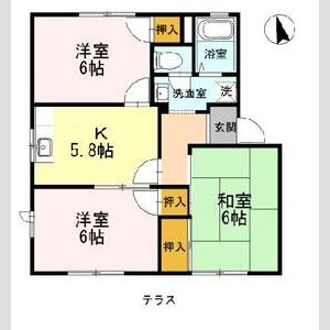 フレグランス・S　A102号室 間取
