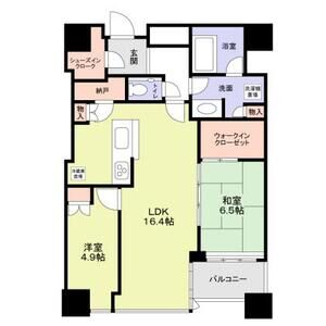 プラウドタワー千代田富士見2806号室 間取