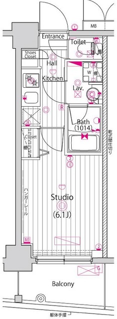 ガーラ横濱関内グランドステージ7階 間取