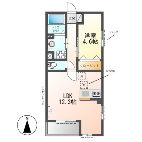 （仮称）Sky Fuente(スカイ　フェンテ)101号室 間取
