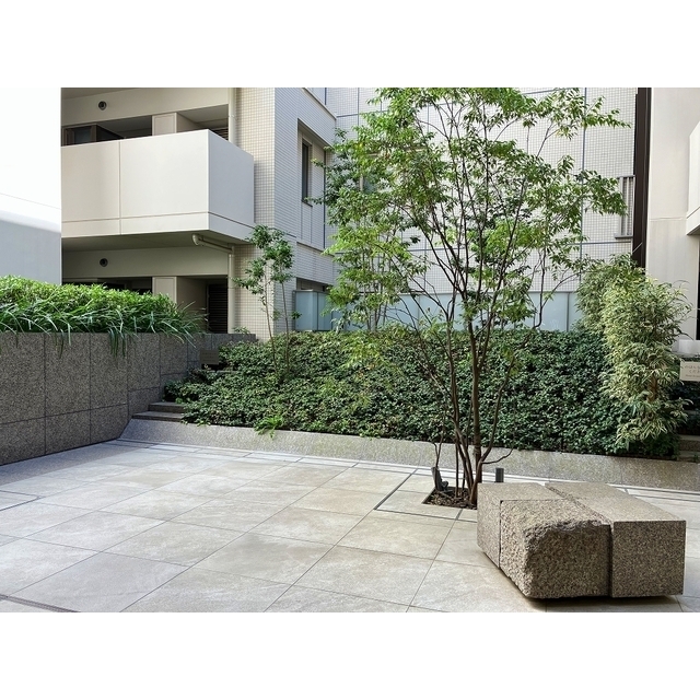 ザ・パークハウス駒沢レジデンス204号室 中庭　2026年3月撮影