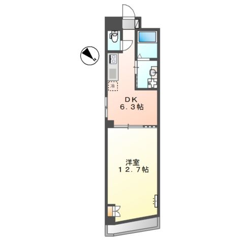 ＧＲＡＣＥ　ＣＯＵＲＴ　　303号室 間取