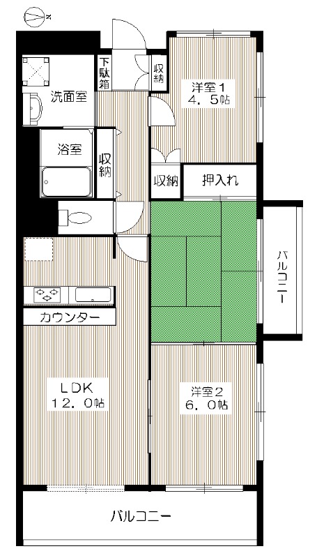 パル戸田公園2階 間取