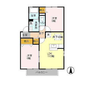 ヴェルクレール　壱・弐番館1102号室 間取