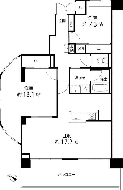 T’s garden清瀬1階 間取