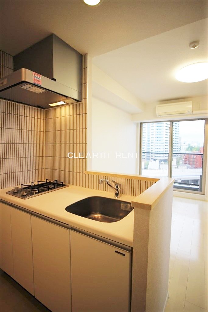 コンシェリア恵比寿 ガス2口システムキッチン