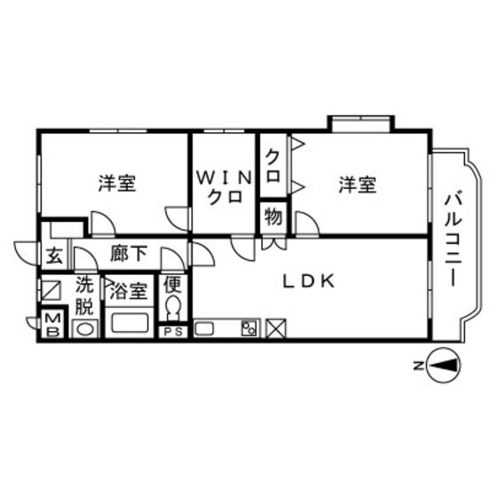 フルパレスⅠ301号室 間取