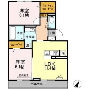 Regulus (レグルス)　C棟302号室 間取
